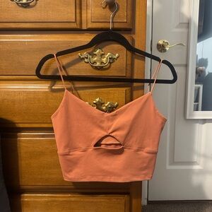 Abercrombie & Fitch Cut Out Cropped Top